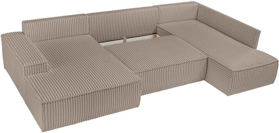 Andas Zithoek FINNLEY U-model XXL 329 cm bedbank slaapfunctie m. bedkist - Foto 13