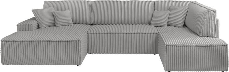 Andas Zithoek FINNLEY U-model XXL 329 cm bedbank slaapfunctie m. bedkist - Foto 16
