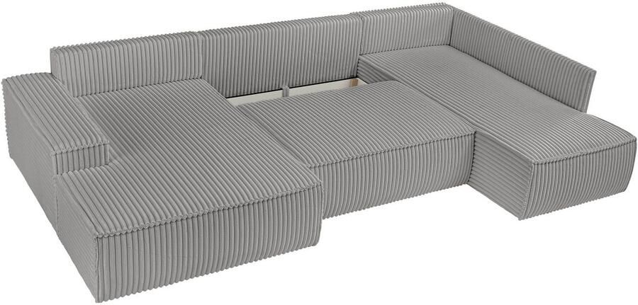 Andas Zithoek FINNLEY U-model XXL 329 cm bedbank slaapfunctie m. bedkist - Foto 10