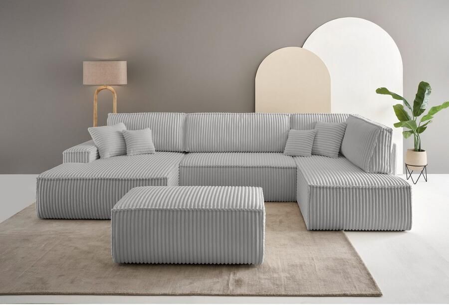 Andas Zithoek FINNLEY U-model XXL 329 cm bedbank slaapfunctie m. bedkist - Foto 5