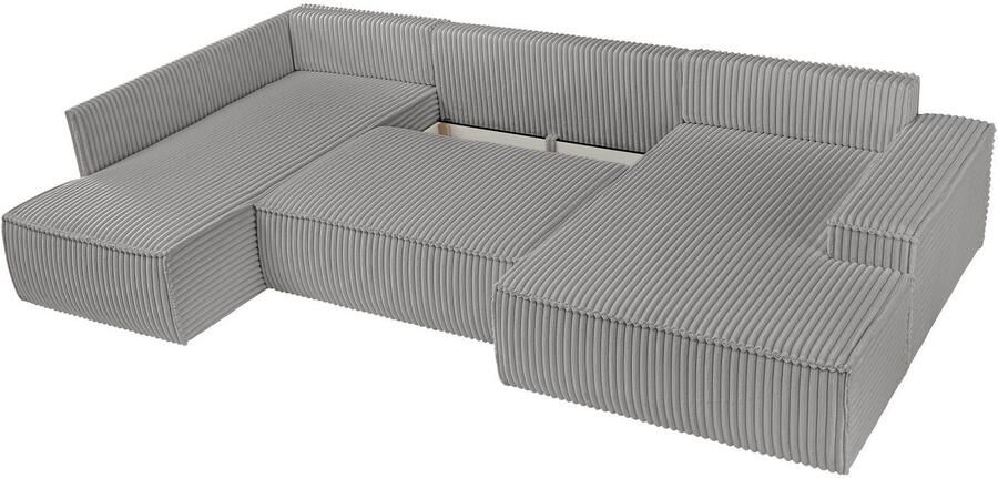 Andas Zithoek FINNLEY U-model XXL 329 cm bedbank slaapfunctie m. bedkist - Foto 10