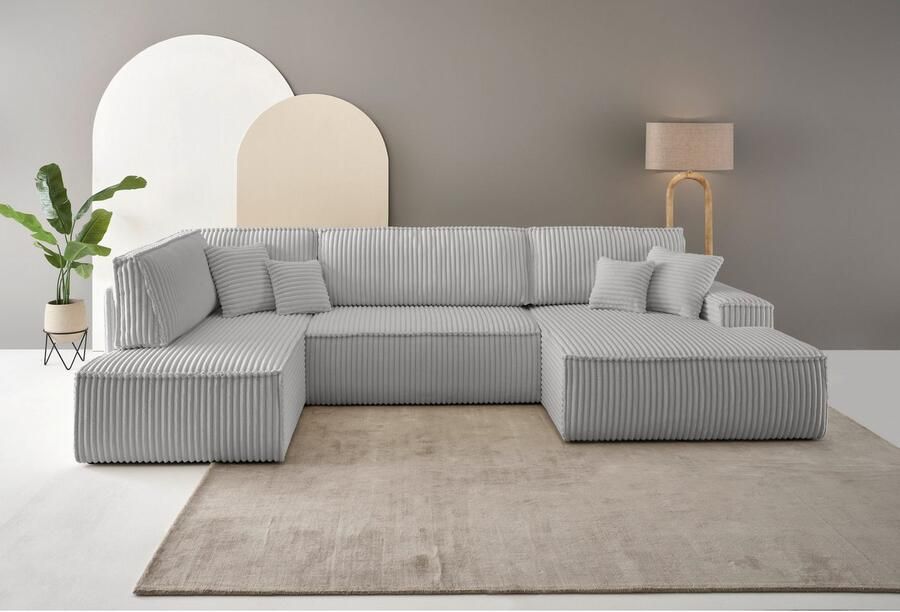 Andas Zithoek FINNLEY U-model XXL 329 cm bedbank slaapfunctie m. bedkist - Foto 5