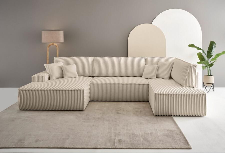 Andas Zithoek FINNLEY U-model XXL 329 cm bedbank slaapfunctie m. bedkist - Foto 6