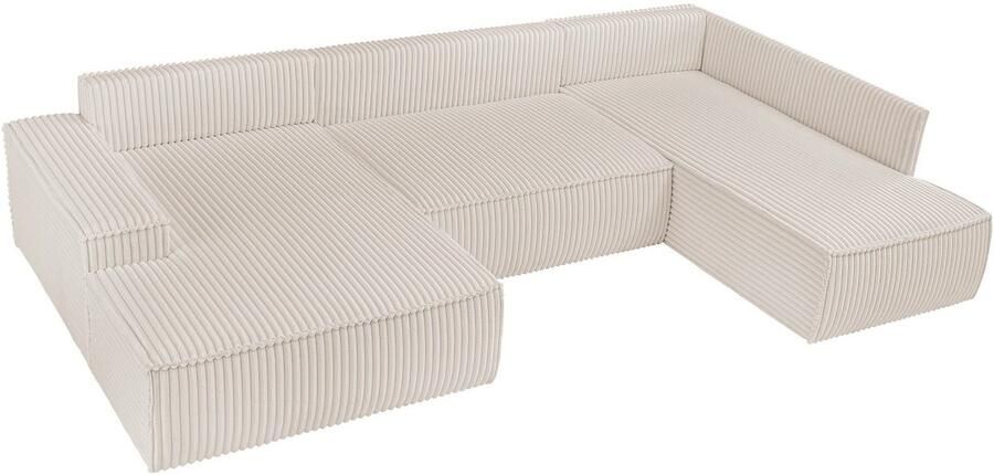 Andas Zithoek FINNLEY U-model XXL 329 cm bedbank slaapfunctie m. bedkist - Foto 13