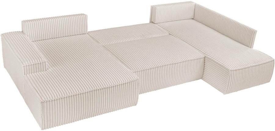 Andas Zithoek FINNLEY U-model XXL 329 cm bedbank slaapfunctie m. bedkist - Foto 11