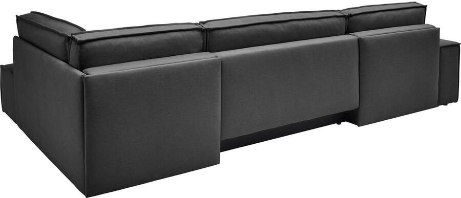 OTTO Zithoek FINNLEY U-Vorm XXL 329 cm Slaapbank Slaapfunctie m. Bedlade beschikbaar in de stofkwaliteiten bouclé structuur fijn en mega cord - Foto 10