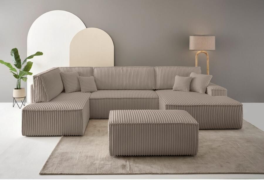 Andas Zithoek FINNLEY U-model XXL 329 cm bedbank slaapfunctie m. bedkist - Foto 6