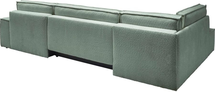 OTTO Zithoek FINNLEY U-Vorm XXL 329 cm Slaapbank Slaapfunctie m. Bedlade beschikbaar in de stofkwaliteiten bouclé structuur fijn en mega cord - Foto 10