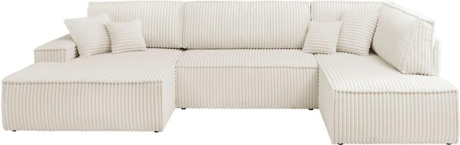 Andas Zithoek FINNLEY U-model XXL 329 cm bedbank slaapfunctie m. bedkist - Foto 14