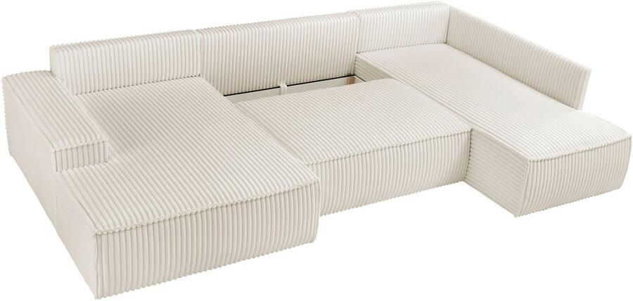 Andas Zithoek FINNLEY U-model XXL 329 cm bedbank slaapfunctie m. bedkist - Foto 11