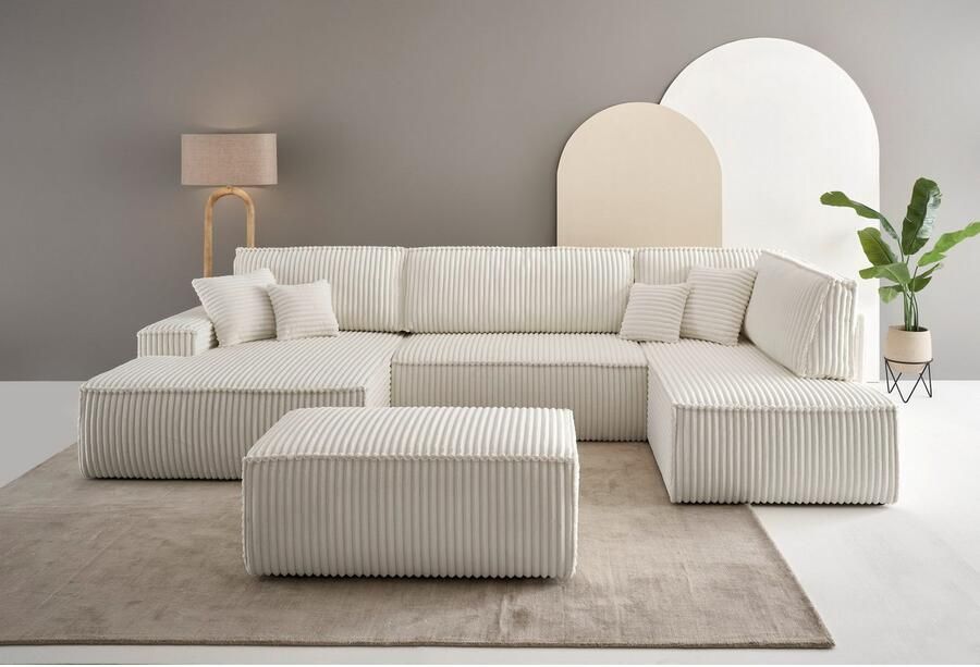 Andas Zithoek FINNLEY U-model XXL 329 cm bedbank slaapfunctie m. bedkist - Foto 5