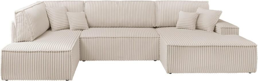 Andas Zithoek FINNLEY U-model XXL 329 cm bedbank slaapfunctie m. bedkist - Foto 13