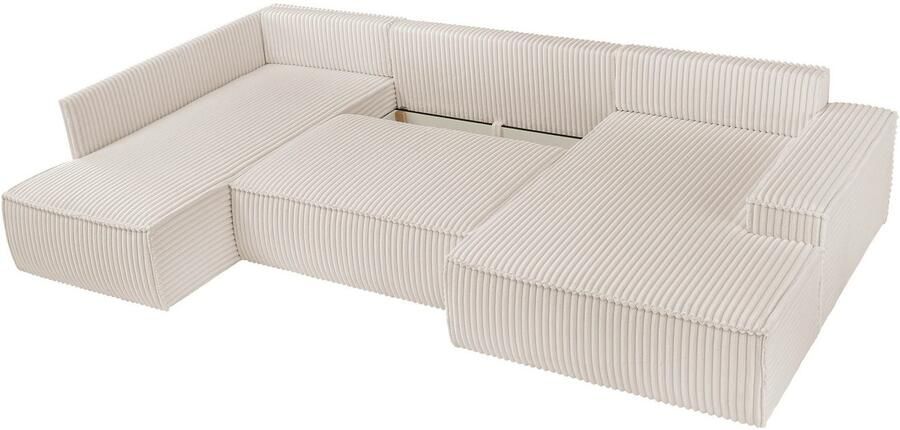 Andas Zithoek FINNLEY U-model XXL 329 cm bedbank slaapfunctie m. bedkist - Foto 10