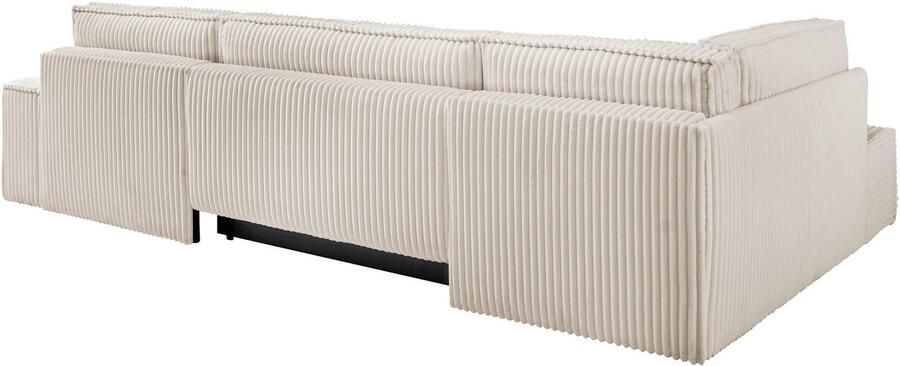 Andas Zithoek FINNLEY U-model XXL 329 cm bedbank slaapfunctie m. bedkist - Foto 11