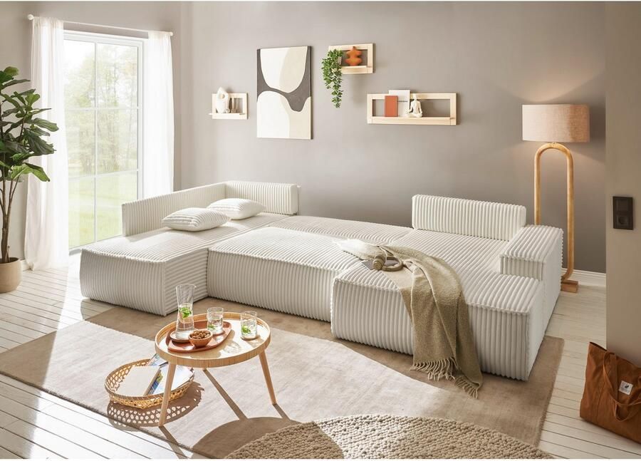 Andas Zithoek FINNLEY U-model XXL 329 cm bedbank slaapfunctie m. bedkist - Foto 4