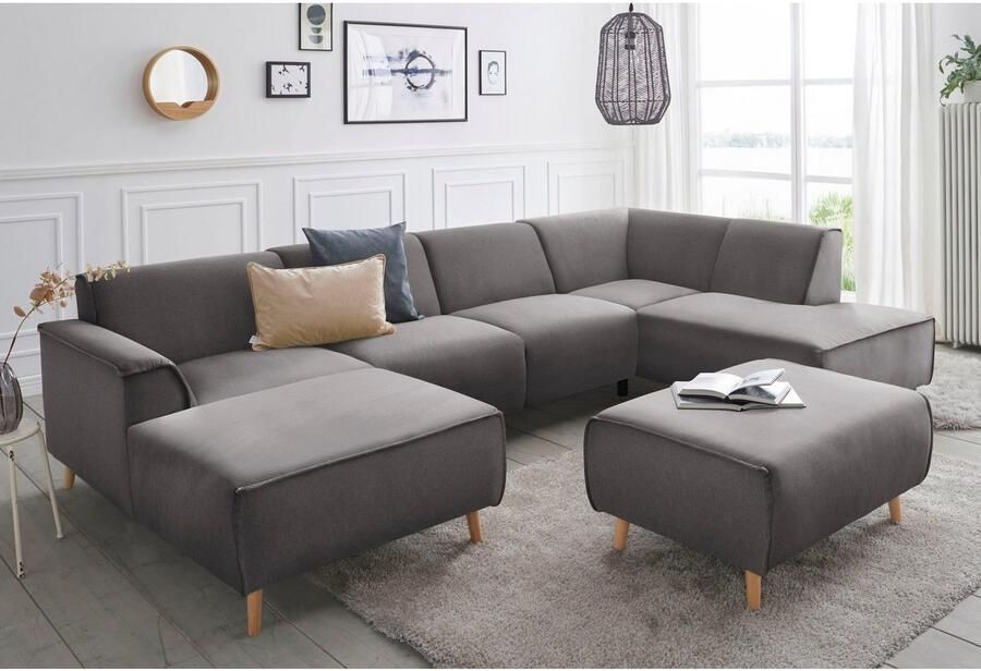 Andas Zithoek Janek Scandic Design elegant en tijdloos U-vorm met binnenvering en opstaande naad in scandinavisch design
