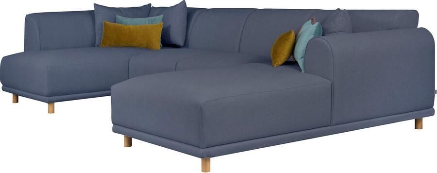 OTTO Zithoek Maroon U-vorm in een scandinavisch design met losse kussens - Foto 5