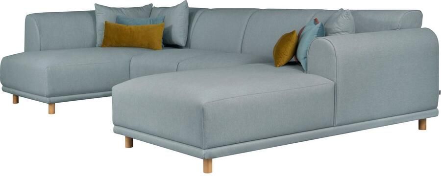 OTTO Zithoek Maroon U-vorm in een scandinavisch design met losse kussens - Foto 5