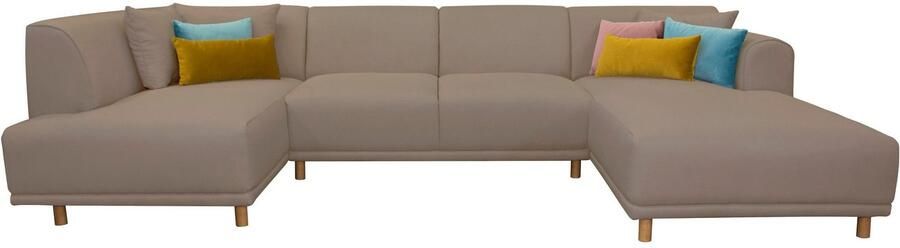OTTO Zithoek Maroon U-vorm in een scandinavisch design met losse kussens - Foto 5