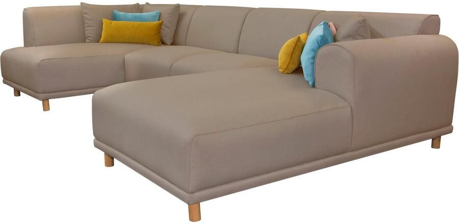 OTTO Zithoek Maroon U-vorm in een scandinavisch design met losse kussens - Foto 4