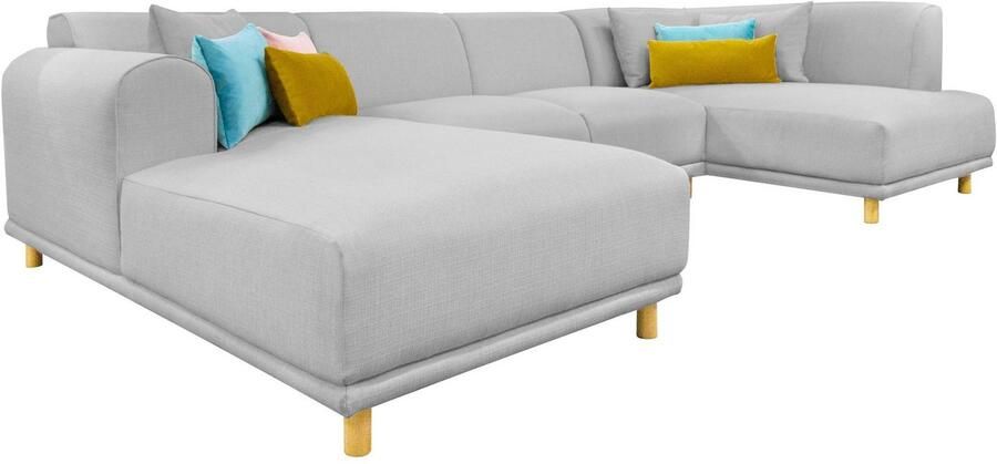 Andas Zithoek Maroon U-vorm in een scandinavisch design met losse kussens - Foto 3