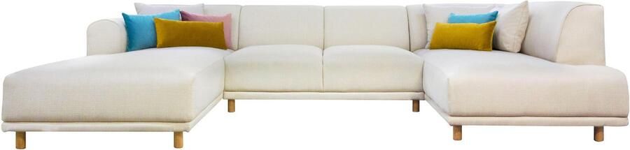 OTTO Zithoek Maroon U-vorm in een scandinavisch design met losse kussens - Foto 5