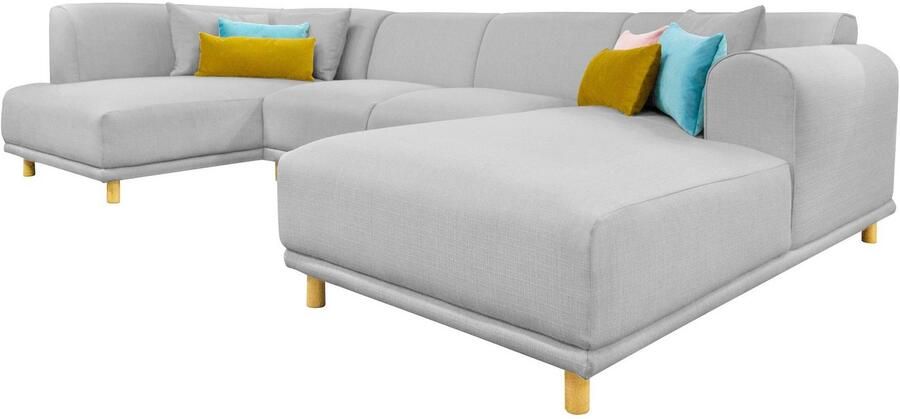 Andas Zithoek Maroon U-vorm in een scandinavisch design met losse kussens - Foto 3