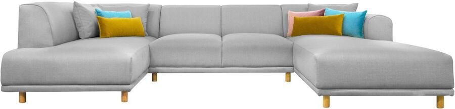 OTTO Zithoek Maroon U-vorm in een scandinavisch design met losse kussens - Foto 5