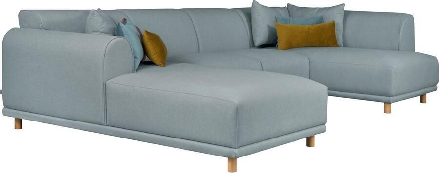 OTTO Zithoek Maroon U-vorm in een scandinavisch design met losse kussens - Foto 5