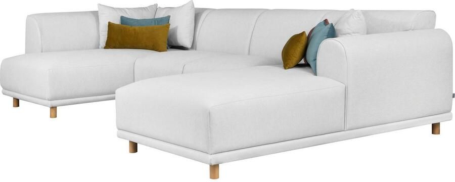 OTTO Zithoek Maroon U-vorm in een scandinavisch design met losse kussens - Foto 5
