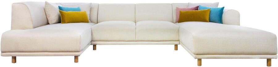 OTTO Zithoek Maroon U-vorm in een scandinavisch design met losse kussens - Foto 5