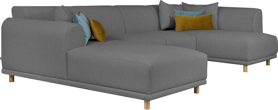 OTTO Zithoek Maroon U-vorm in een scandinavisch design met losse kussens - Foto 5