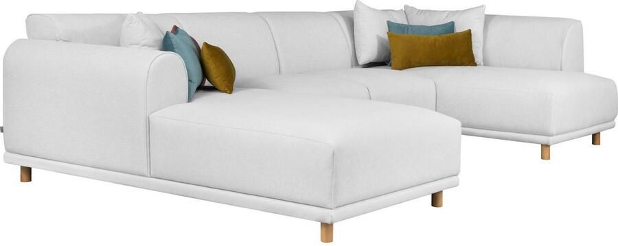 OTTO Zithoek Maroon U-vorm in een scandinavisch design met losse kussens - Foto 5