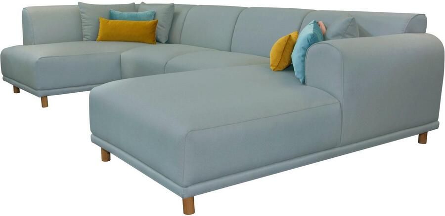 OTTO Zithoek Maroon U-vorm in een scandinavisch design met losse kussens - Foto 4