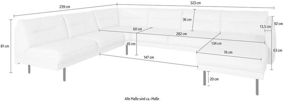 Andas Zithoek Nordfyn U-vorm chic design in 3 stofkwaliteiten design by morten georgsen - Foto 3