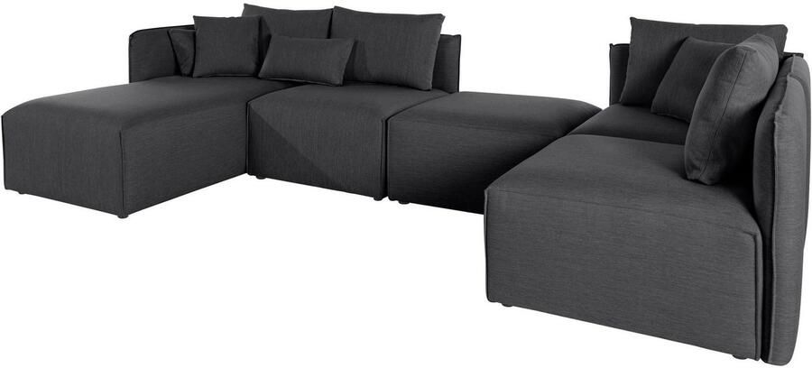 Andas Zithoek Nöre U-vorm 5 delen in vele stofkwaliteiten en kleuren zie ook 'nöre' (5-delig) - Foto 3