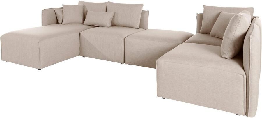 Andas Zithoek Nöre U-vorm 5 delen in vele stofkwaliteiten en kleuren zie ook 'nöre' (5-delig) - Foto 3