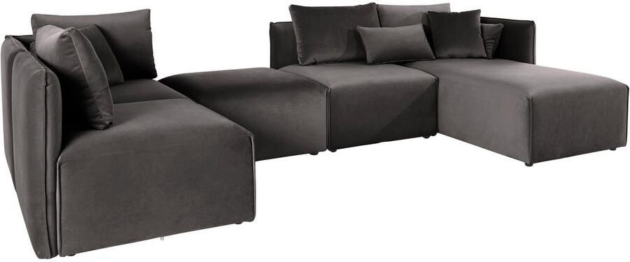 Andas Zithoek Nöre U-vorm 5 delen in vele stofkwaliteiten en kleuren zie ook 'nöre' (5-delig) - Foto 4