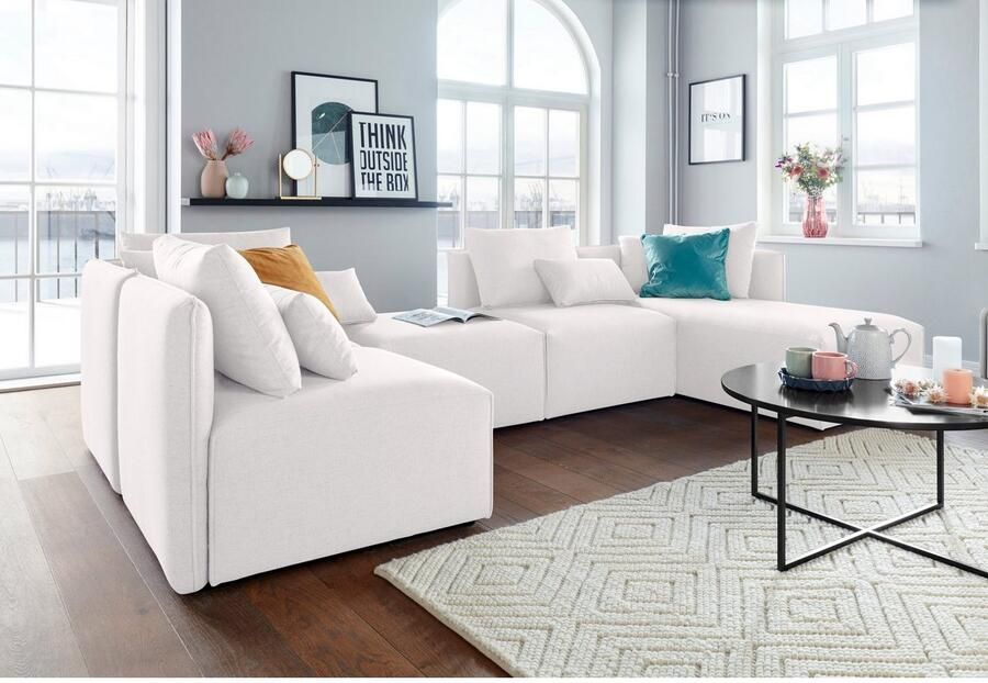 Andas Zithoek Nöre U-vorm 5 delen in vele stofkwaliteiten en kleuren zie ook 'nöre' (5-delig)