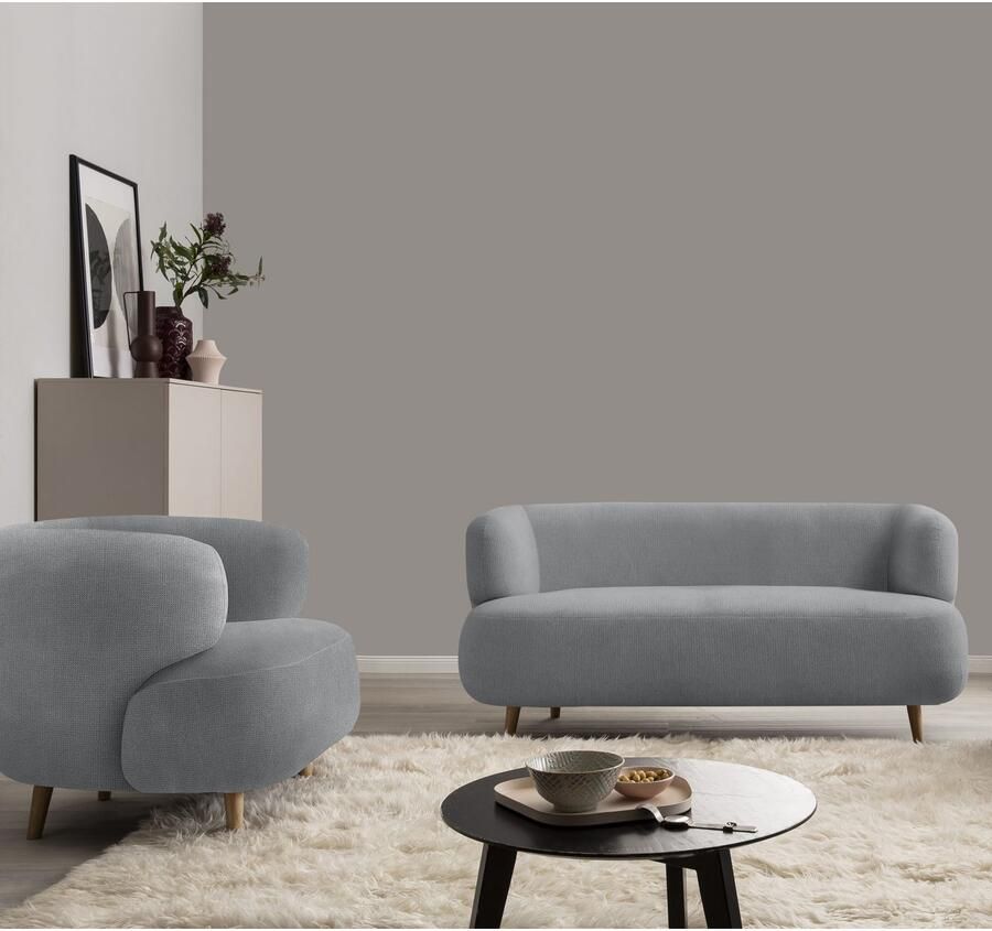 Andas Zithoek Tistam 2-delig 2-zits en stoel ronde organische vorm