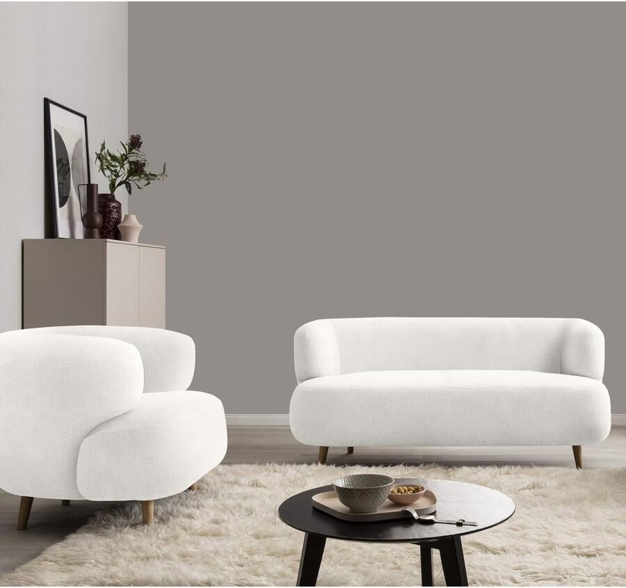 Andas Zithoek Tistam 2-delig 2-zits en stoel ronde organische vorm