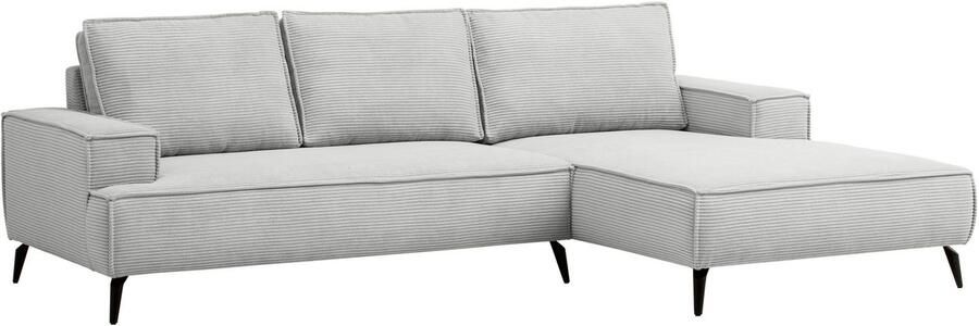 Andas Hoekbank TVINNU L-vorm in cord bank keuze met recamiere rechts links zwarte voeten comfortabele zitcomfort - Foto 10