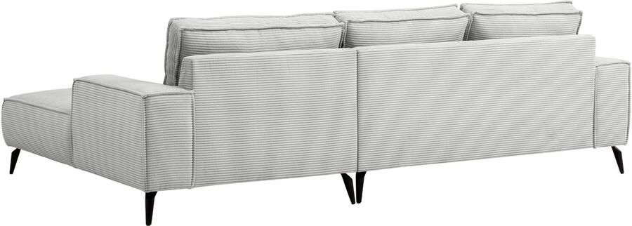 Andas Hoekbank TVINNU L-vorm in cord bank keuze met recamiere rechts links zwarte voeten comfortabele zitcomfort - Foto 9