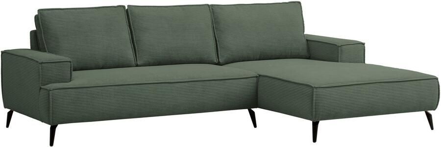 Andas Hoekbank TVINNU L-vorm in cord bank keuze met recamiere rechts links zwarte voeten comfortabele zitcomfort - Foto 10