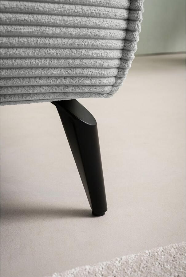 Andas Hoekbank TVINNU L-vorm in cord bank keuze met recamiere rechts links zwarte voeten comfortabele zitcomfort - Foto 2