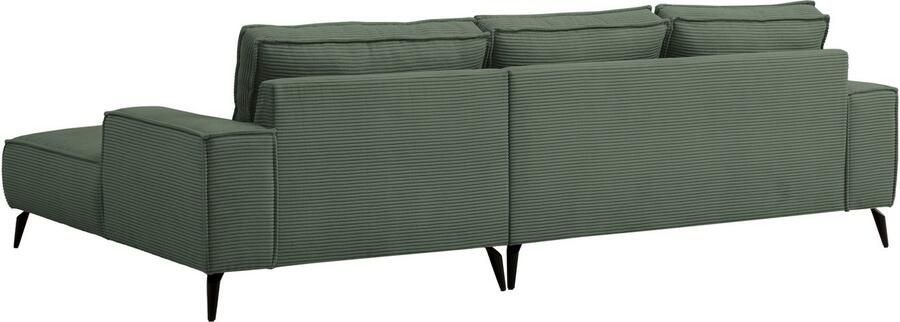 Andas Hoekbank TVINNU L-vorm in cord bank keuze met recamiere rechts links zwarte voeten comfortabele zitcomfort - Foto 9