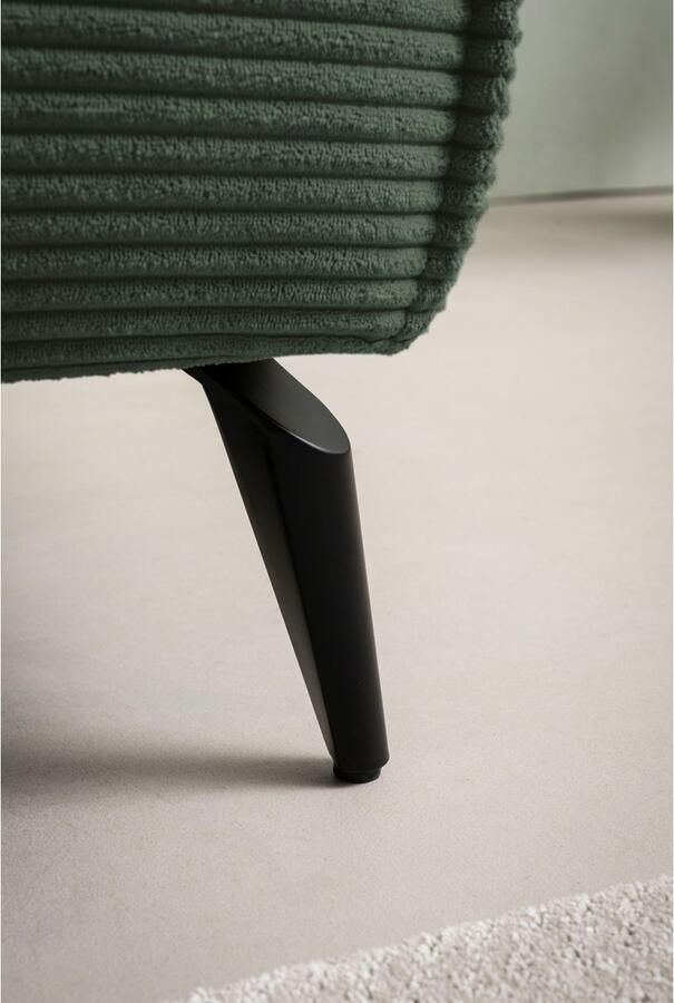 Andas Hoekbank TVINNU L-vorm in cord bank keuze met recamiere rechts links zwarte voeten comfortabele zitcomfort - Foto 2