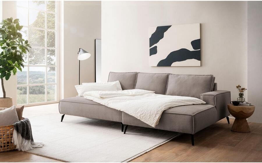 Andas Zithoek TVINNU Polsterecke L-Form Schlaffunktion met Hocker (set 2-delig) - Foto 4