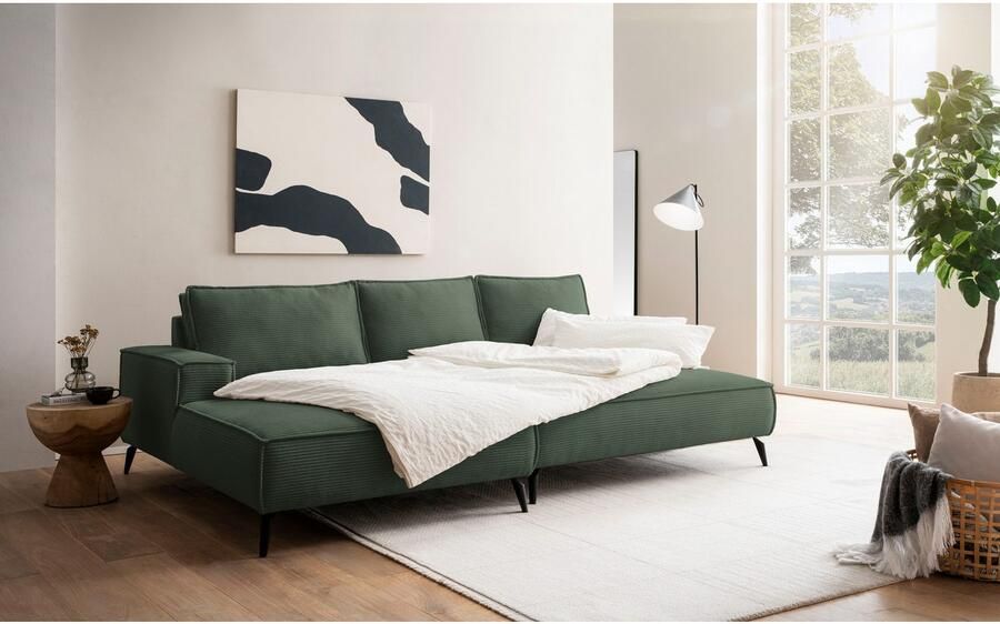 Andas Zithoek TVINNU Polsterecke L-Form Schlaffunktion met Hocker (set 2-delig) - Foto 4