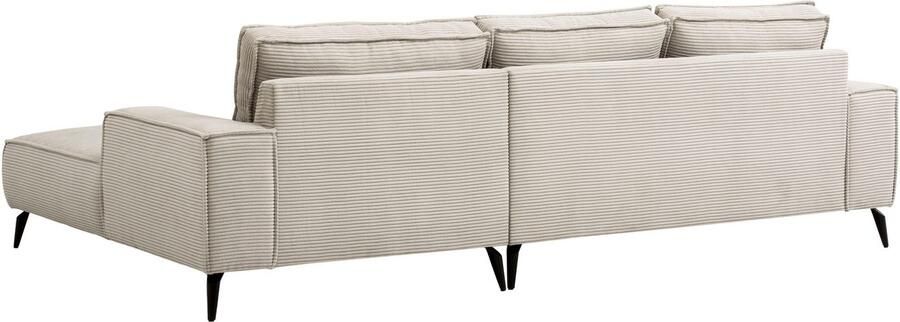 Andas Hoekbank TVINNU L-vorm in cord bank keuze met recamiere rechts links zwarte voeten comfortabele zitcomfort - Foto 9